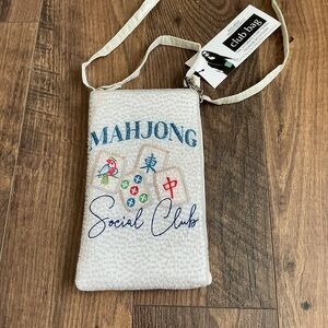 Bamboo Trading Co Mahjong Beaded Crossbody Bag NWT Preppy Southern Old Money